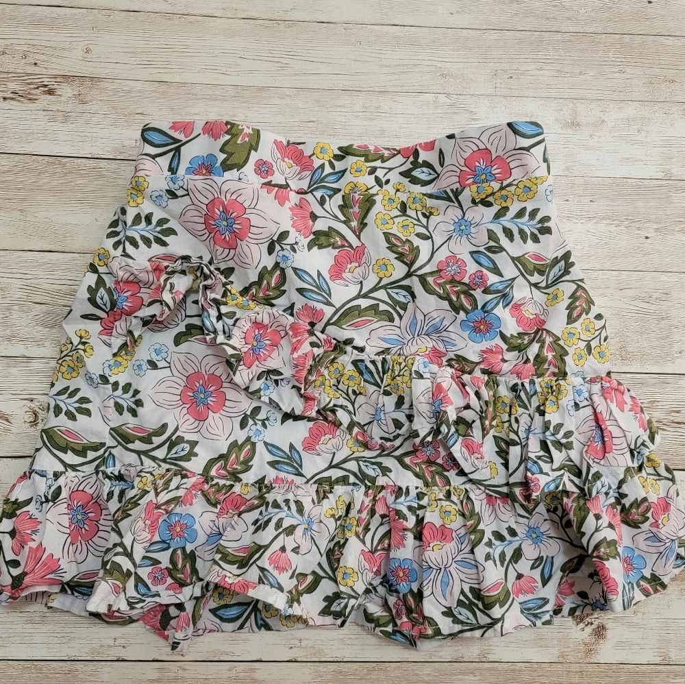 Girls size 7 floral skirt